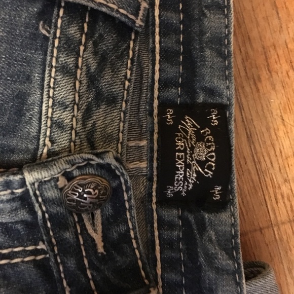 ReRock Jeans by Express Size 4 Destroyed - Picture 3 of 6